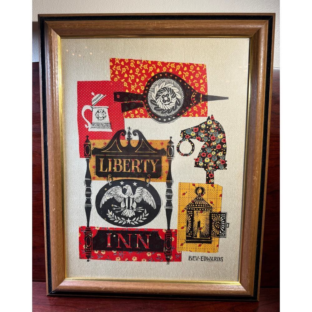 Vintage 70s Liberty Inn Still Life By Bev Edwards 12 x 16" Art Print